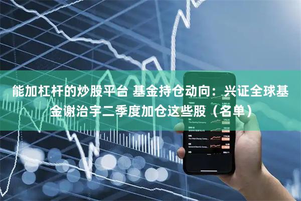 能加杠杆的炒股平台 基金持仓动向：兴证全球基金谢治宇二季度加仓这些股（名单）