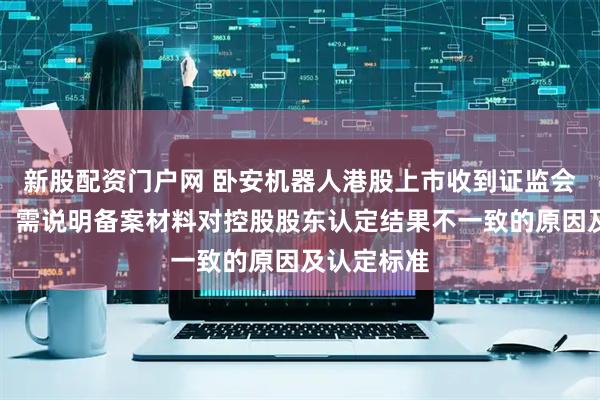 新股配资门户网 卧安机器人港股上市收到证监会反馈意见：需说明备案材料对控股股东认定结果不一致的原因及认定标准